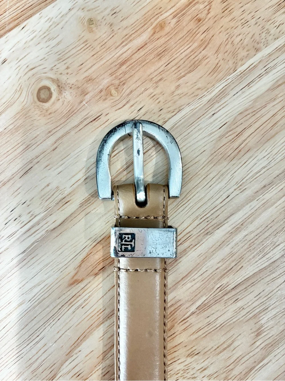 Lauren Ralph Lauren Women’s Cognac Brown Leather Skinny Belt Size M